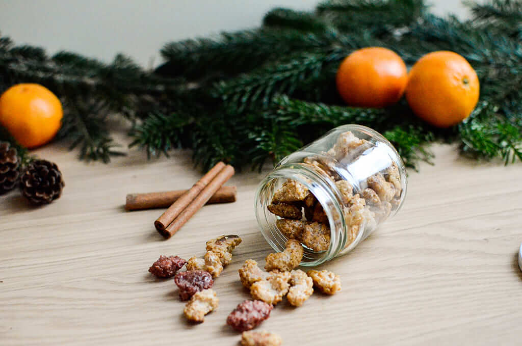 Amandes et noix de cajou grillées